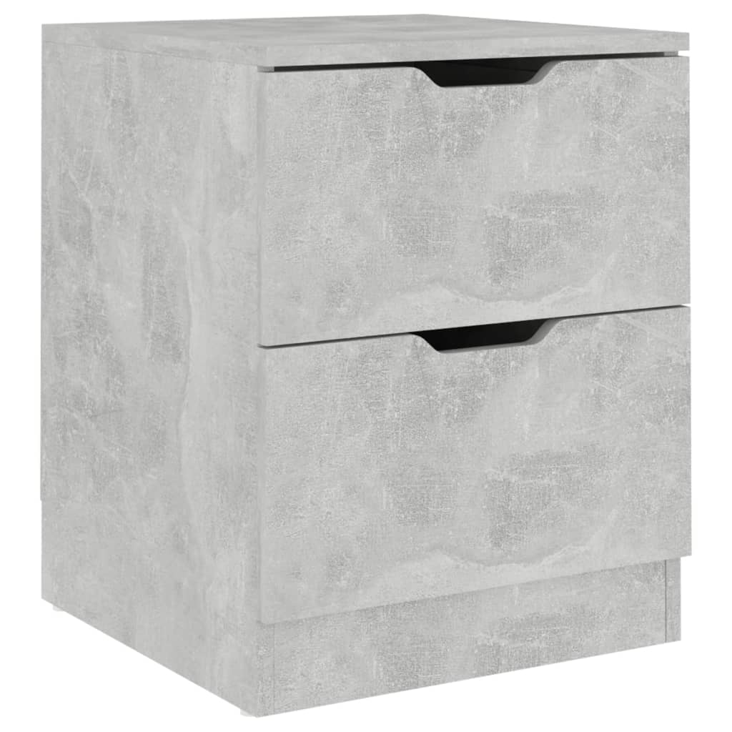 vidaXL Table de chevet gris béton 40x40x50 cm Aggloméré