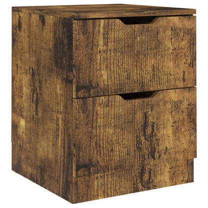vidaXL Tables de chevet 2 pcs Chêne fumé 40x40x50 cm Aggloméré
