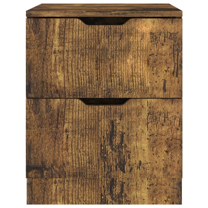 vidaXL Tables de chevet 2 pcs Chêne fumé 40x40x50 cm Aggloméré