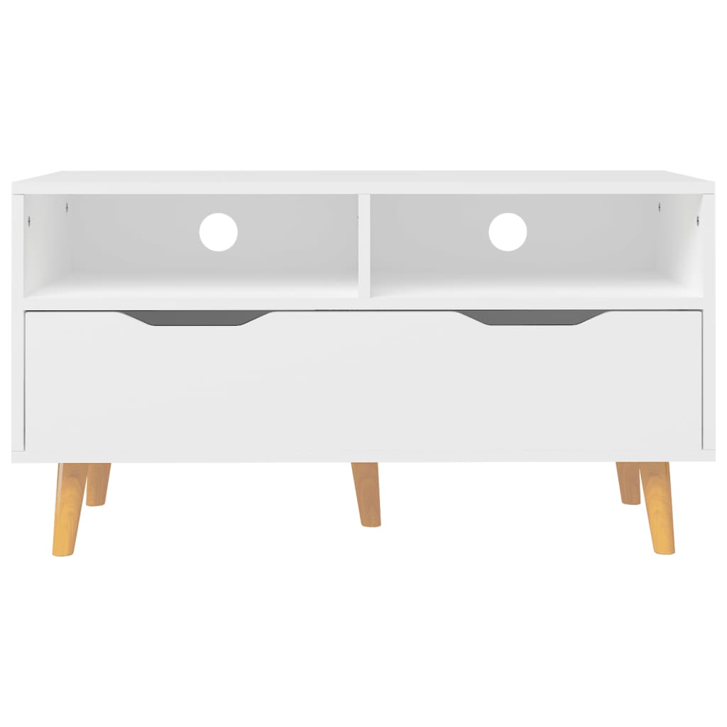vidaXL Meuble TV blanc 90x40x48,5 cm Bois d'ingénierie