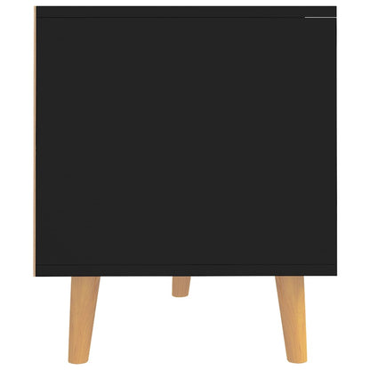 vidaXL Meuble TV Noir 90x40x48,5 cm Bois d'ingénierie