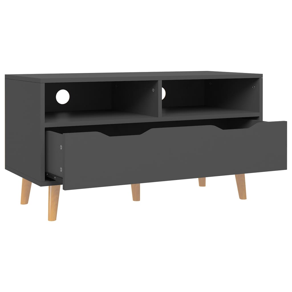 vidaXL Meuble TV Gris 90x40x48,5 cm Bois d'ingénierie