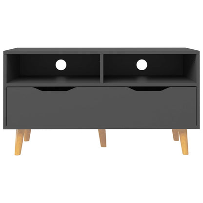 vidaXL Meuble TV Gris 90x40x48,5 cm Bois d'ingénierie