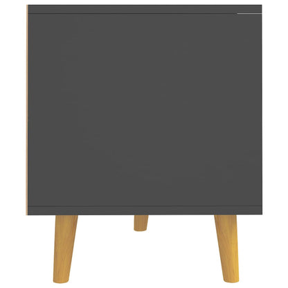 vidaXL Meuble TV Gris 90x40x48,5 cm Bois d'ingénierie