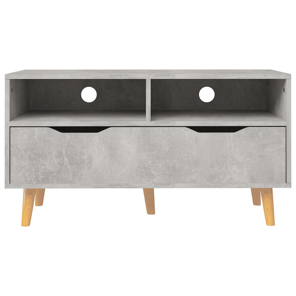 vidaXL Meuble TV Gris béton 90x40x48,5 cm Bois d'ingénierie