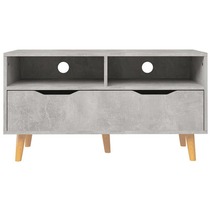 vidaXL Meuble TV Gris béton 90x40x48,5 cm Bois d'ingénierie