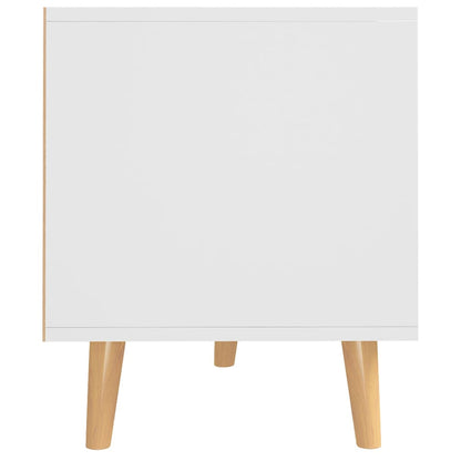 Meuble TV vidaXL blanc et chêne Sonoma 90x40x48,5 cm en bois d'ingénierie