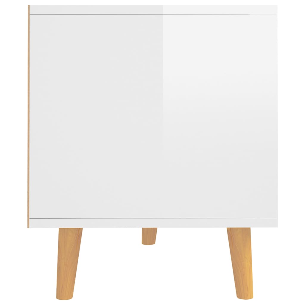 vidaXL Meuble TV blanc brillant 90x40x48,5 cm Aggloméré