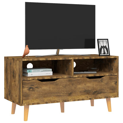 Meuble TV vidaXL chêne fumé 90x40x48,5 cm bois d'ingénierie