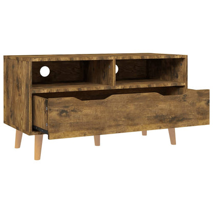 Meuble TV vidaXL chêne fumé 90x40x48,5 cm bois d'ingénierie