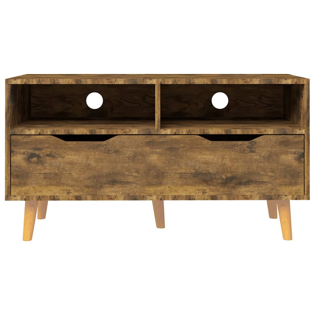 Meuble TV vidaXL chêne fumé 90x40x48,5 cm bois d'ingénierie
