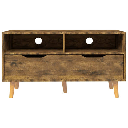 Meuble TV vidaXL chêne fumé 90x40x48,5 cm bois d'ingénierie