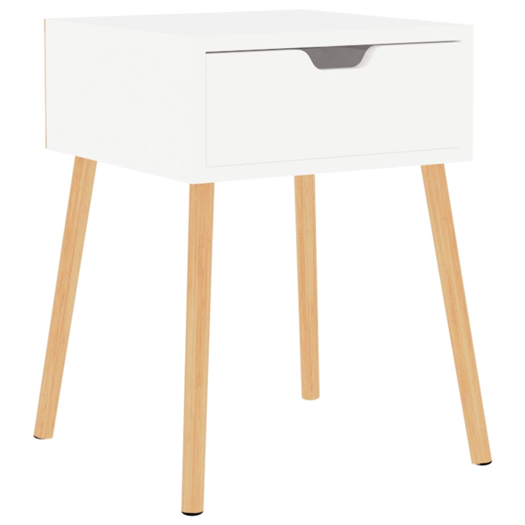 vidaXL Table de chevet blanc 40x40x56 cm en bois d'ingénierie
