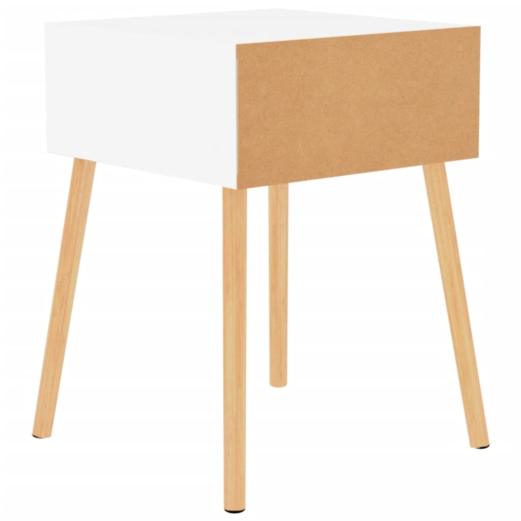 vidaXL Table de chevet blanc 40x40x56 cm en bois d'ingénierie