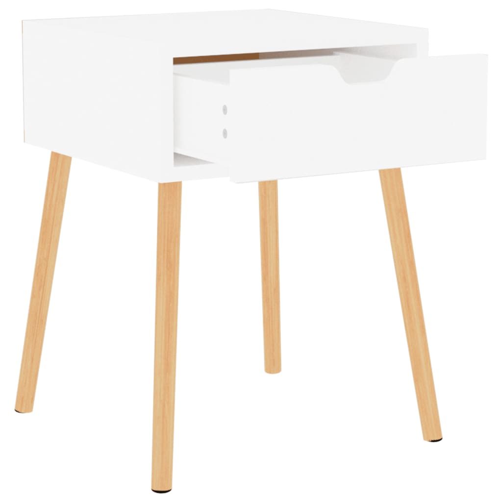 vidaXL Table de chevet blanc 40x40x56 cm en bois d'ingénierie