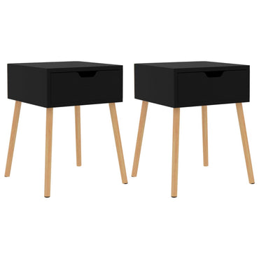 vidaXL Nachttische 2 Stk. Schwarz 40x40x56 cm Holzwerkstoff