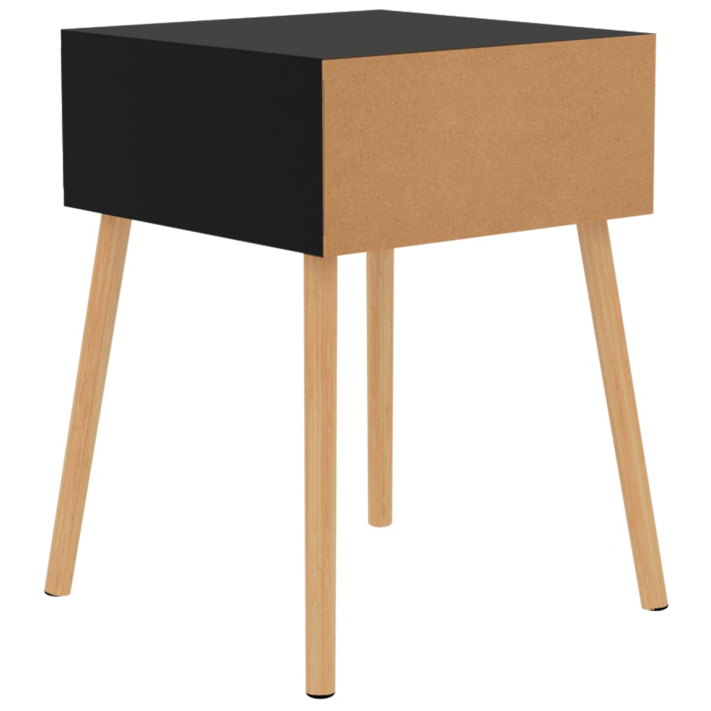 vidaXL Nachttische 2 Stk. Schwarz 40x40x56 cm Holzwerkstoff
