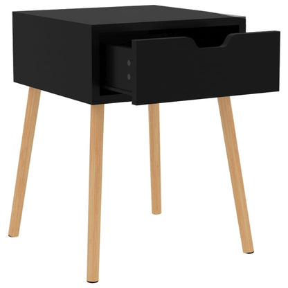vidaXL Nachttische 2 Stk. Schwarz 40x40x56 cm Holzwerkstoff