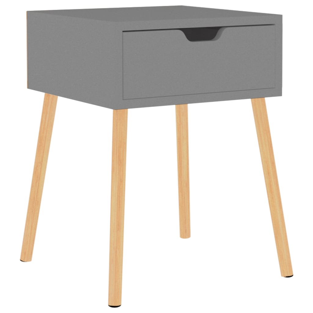 vidaXL Nachttisch Grau 40x40x56 cm Holzwerkstoff