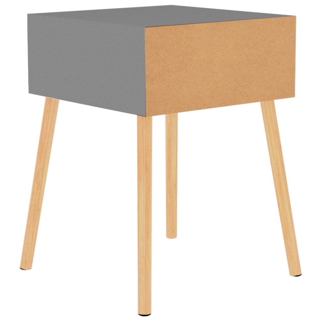 vidaXL Nachttisch Grau 40x40x56 cm Holzwerkstoff