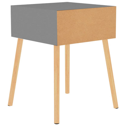 vidaXL Nachttisch Grau 40x40x56 cm Holzwerkstoff