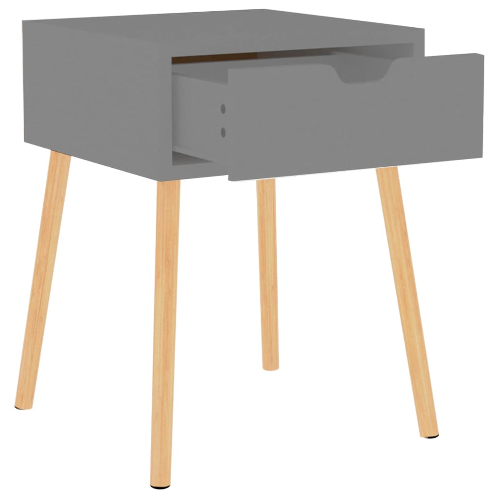 vidaXL Nachttisch Grau 40x40x56 cm Holzwerkstoff
