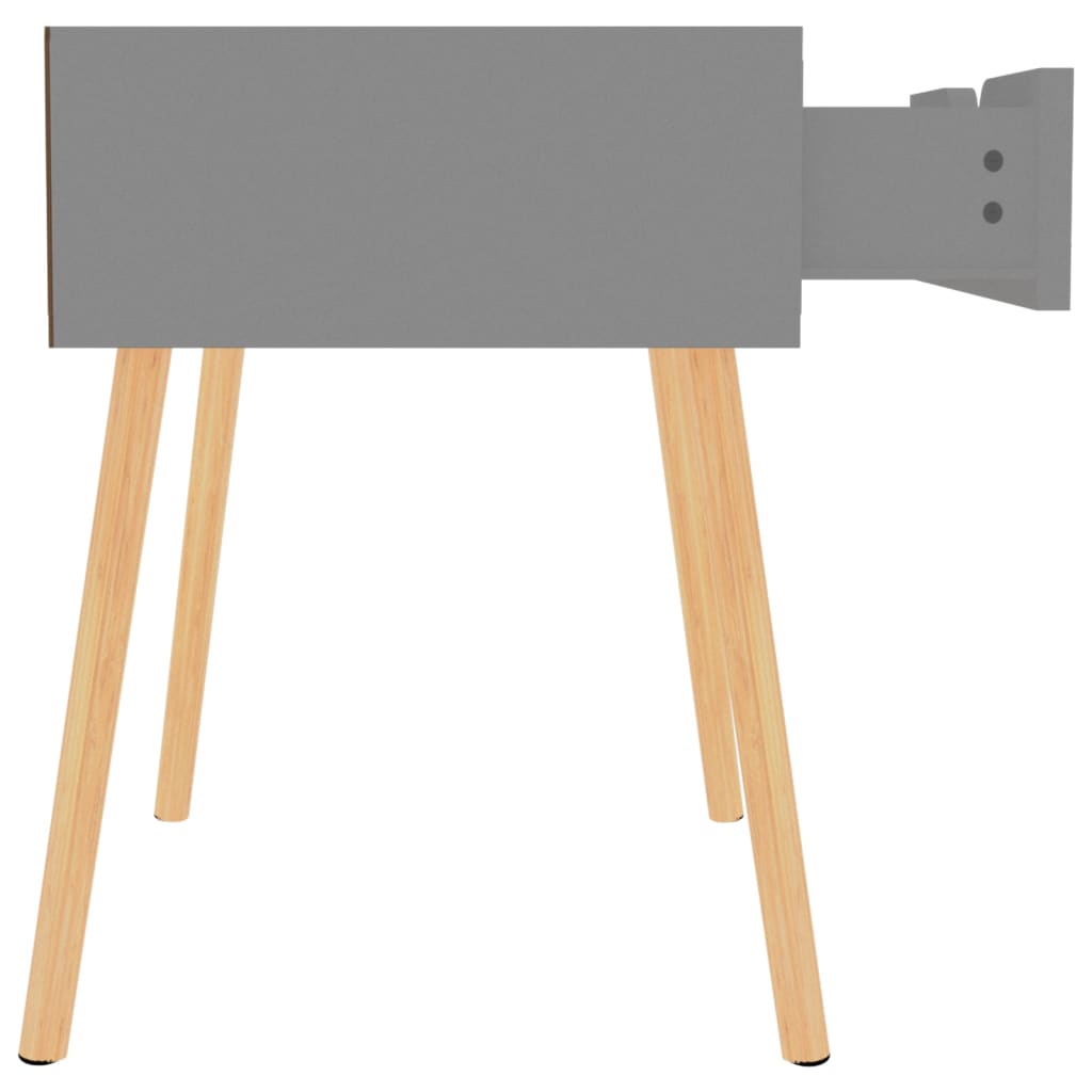 vidaXL Nachttisch Grau 40x40x56 cm Holzwerkstoff