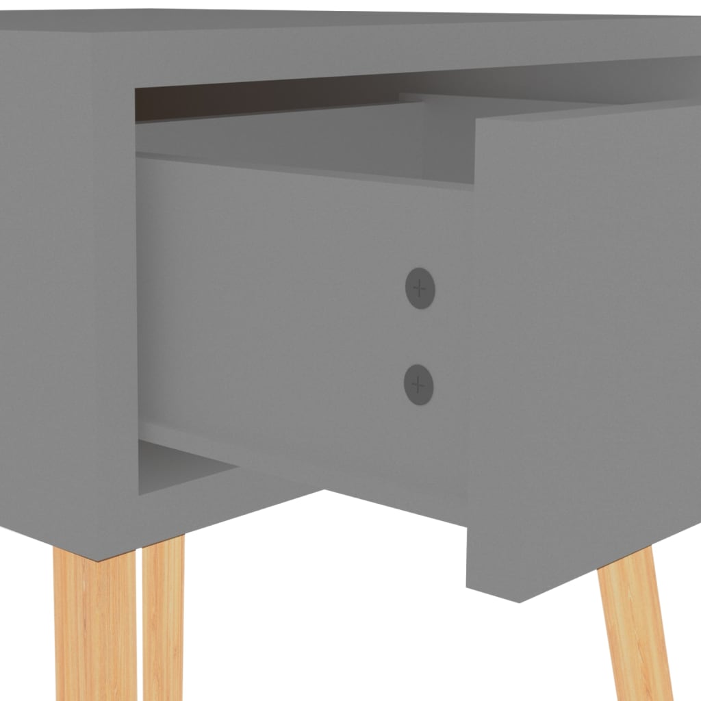 vidaXL Nachttisch Grau 40x40x56 cm Holzwerkstoff