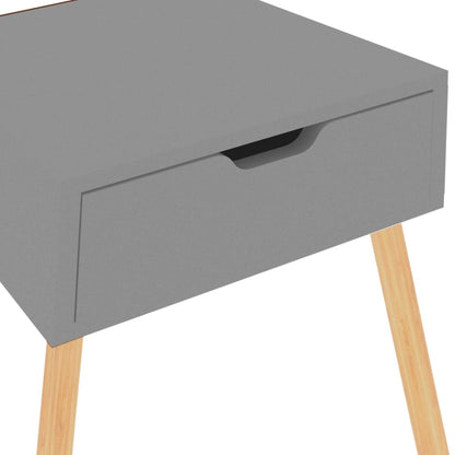 vidaXL Nachttisch Grau 40x40x56 cm Holzwerkstoff