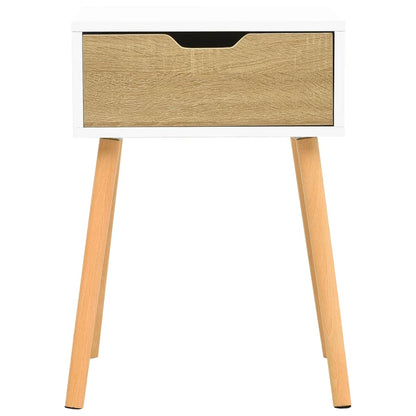 vidaXL Nachttisch Weiß und Sonoma-Eiche 40x40x56 cm Holzwerkstoff
