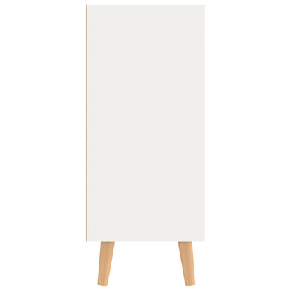 vidaXL Buffet blanc et chêne Sonoma 90x30x72 cm en bois d'ingénierie