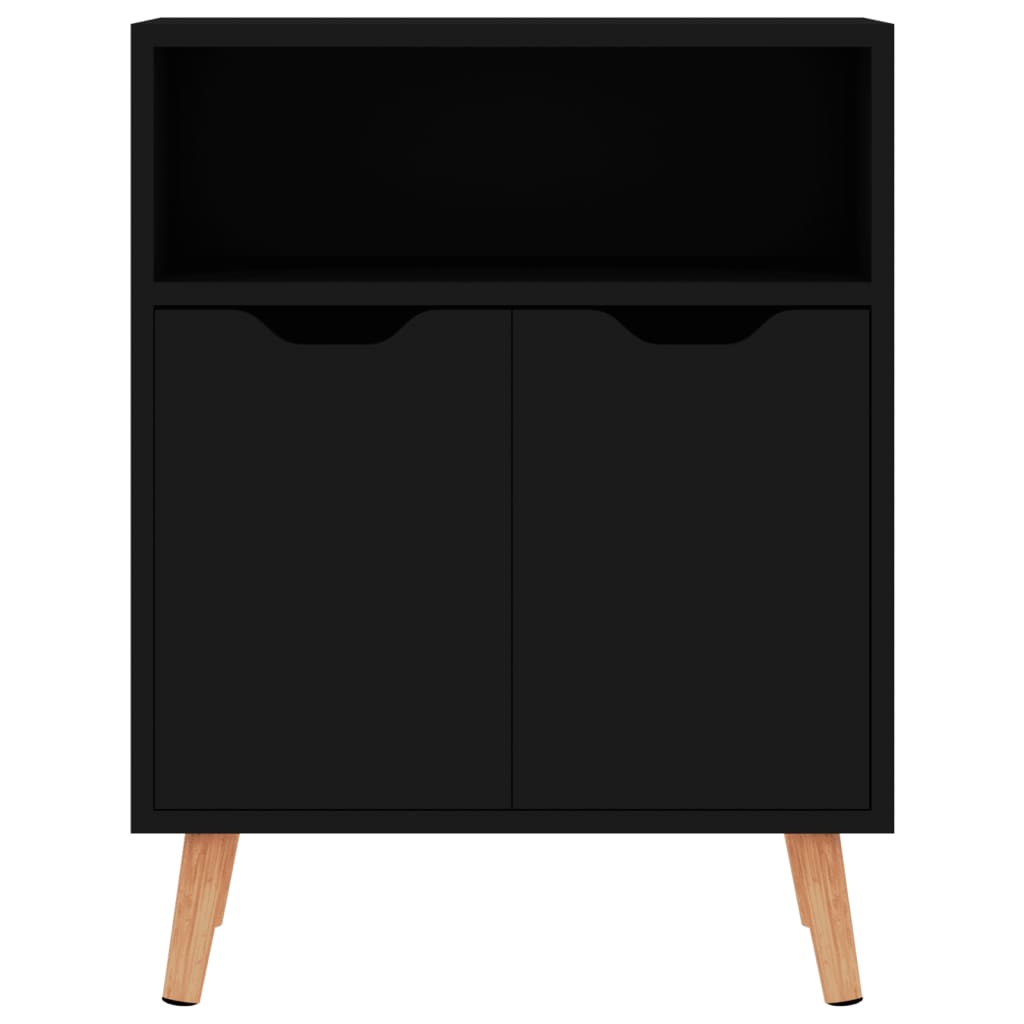 vidaXL Sideboard Schwarz 60x30x72 cm Holzwerkstoff