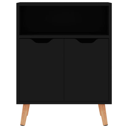 vidaXL Sideboard Schwarz 60x30x72 cm Holzwerkstoff