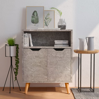 vidaXL Buffet bas gris béton 60x30x72 cm Aggloméré