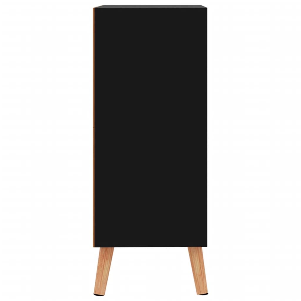 vidaXL Buffet haut brillant noir 60x30x72 cm Bois d'ingénierie