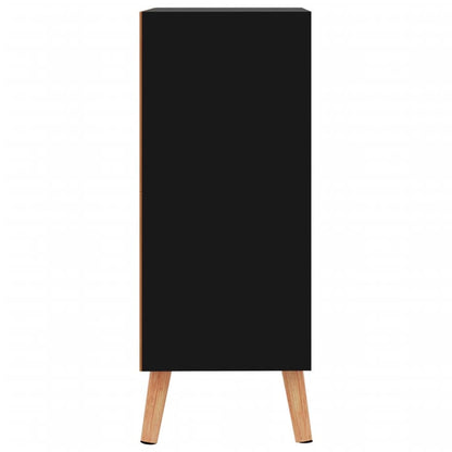vidaXL Buffet haut brillant noir 60x30x72 cm Bois d'ingénierie