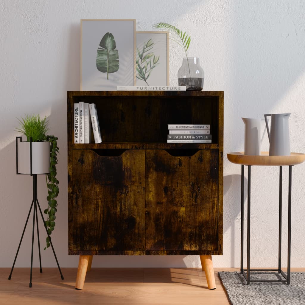 vidaXL Buffet chêne fumé 60x30x72 cm Bois d'ingénierie