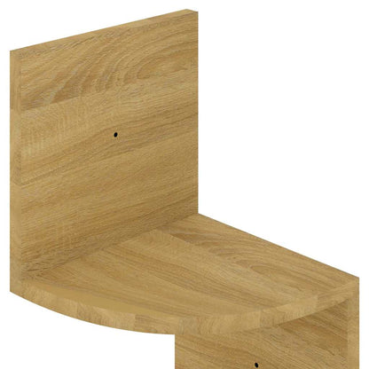 vidaXL Wand-Eckregal Sonoma-Eiche 19x19x123 cm Holzwerkstoff