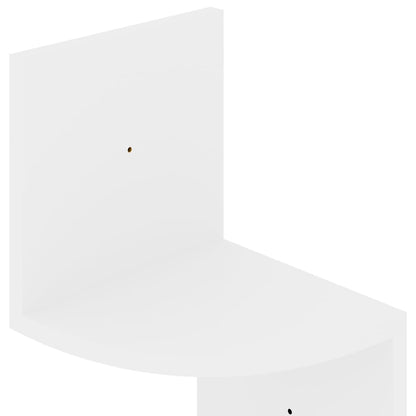 vidaXL Wand-Eckregal Hochglanz-Weiß 19x19x123 cm Holzwerkstoff