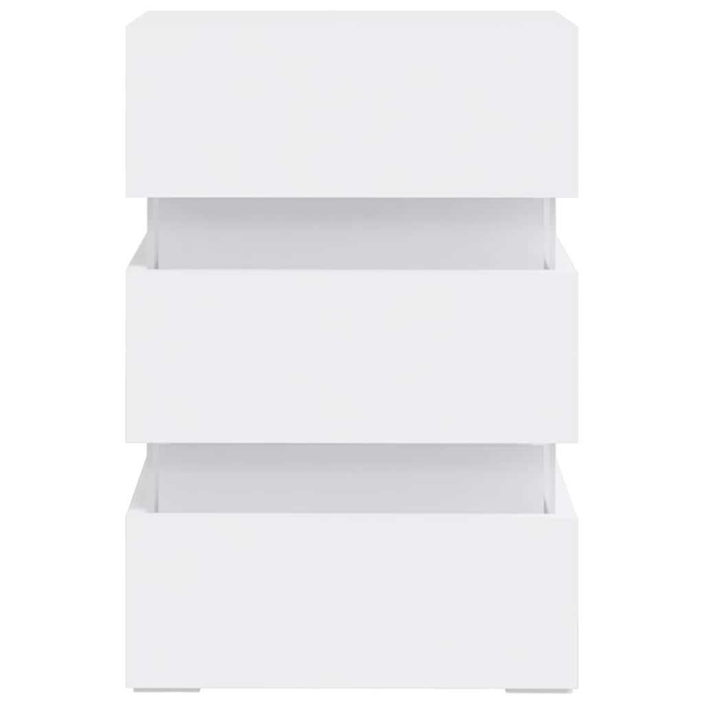 vidaXL LED-Nachttisch Weiß 45x35x67 cm Holzwerkstoff