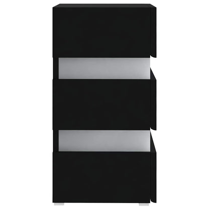 vidaXL LED-Nachttisch Schwarz 45x35x67 cm Holzwerkstoff