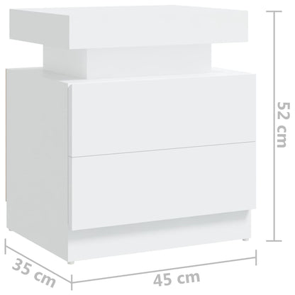 vidaXL Nachttisch Weiß 45x35x52 cm Holzwerkstoff