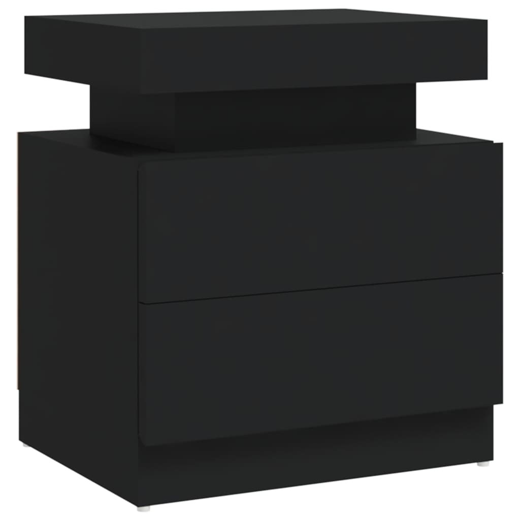 vidaXL Nachttisch Schwarz 45x35x52 cm Holzwerkstoff