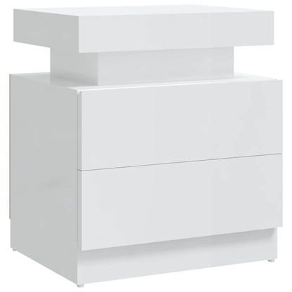 vidaXL Nachttisch Hochglanz-Weiß 45x35x52 cm Holzwerkstoff