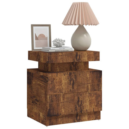 vidaXL Nachttisch Räuchereiche 45x35x52 cm Holzwerkstoff