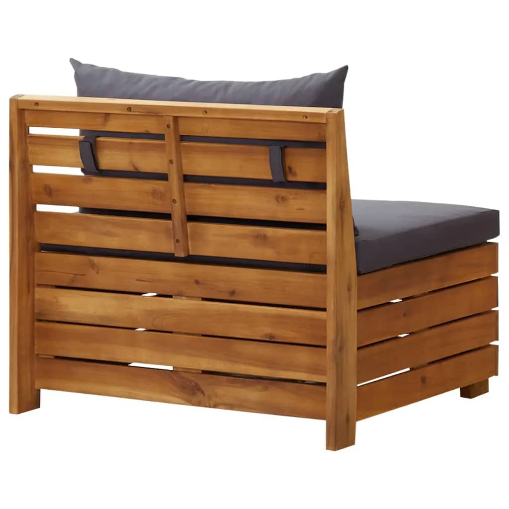 vidaXL 2-Sitzer-Gartensofa mit Kissen Massivholz Akazie