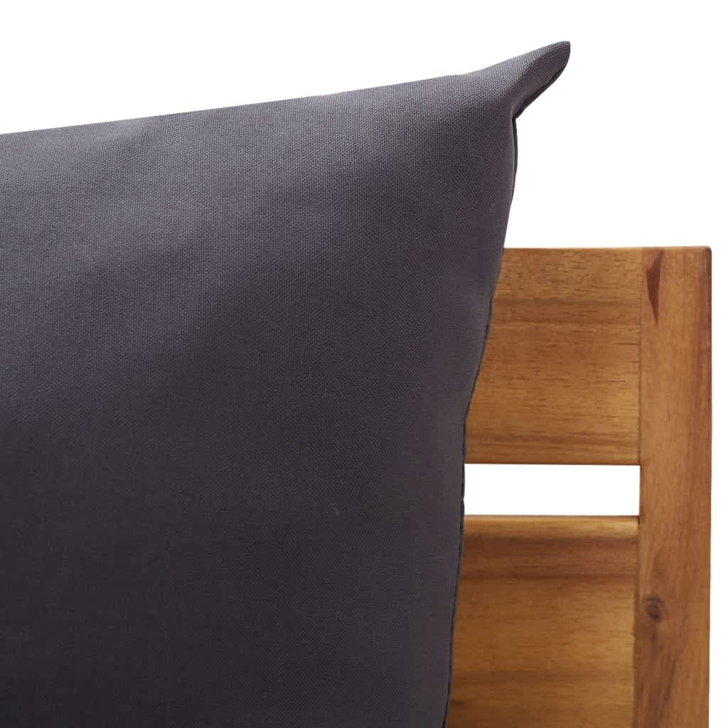 vidaXL 2-Sitzer-Gartensofa mit Kissen Massivholz Akazie