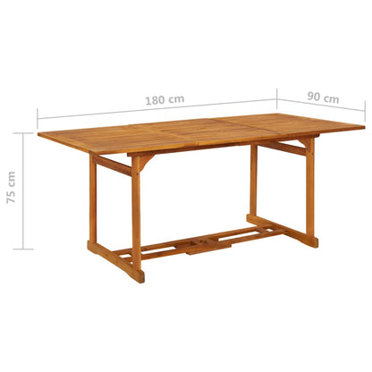 vidaXL Garten-Esstisch 180x90x75 cm Massivholz Akazie