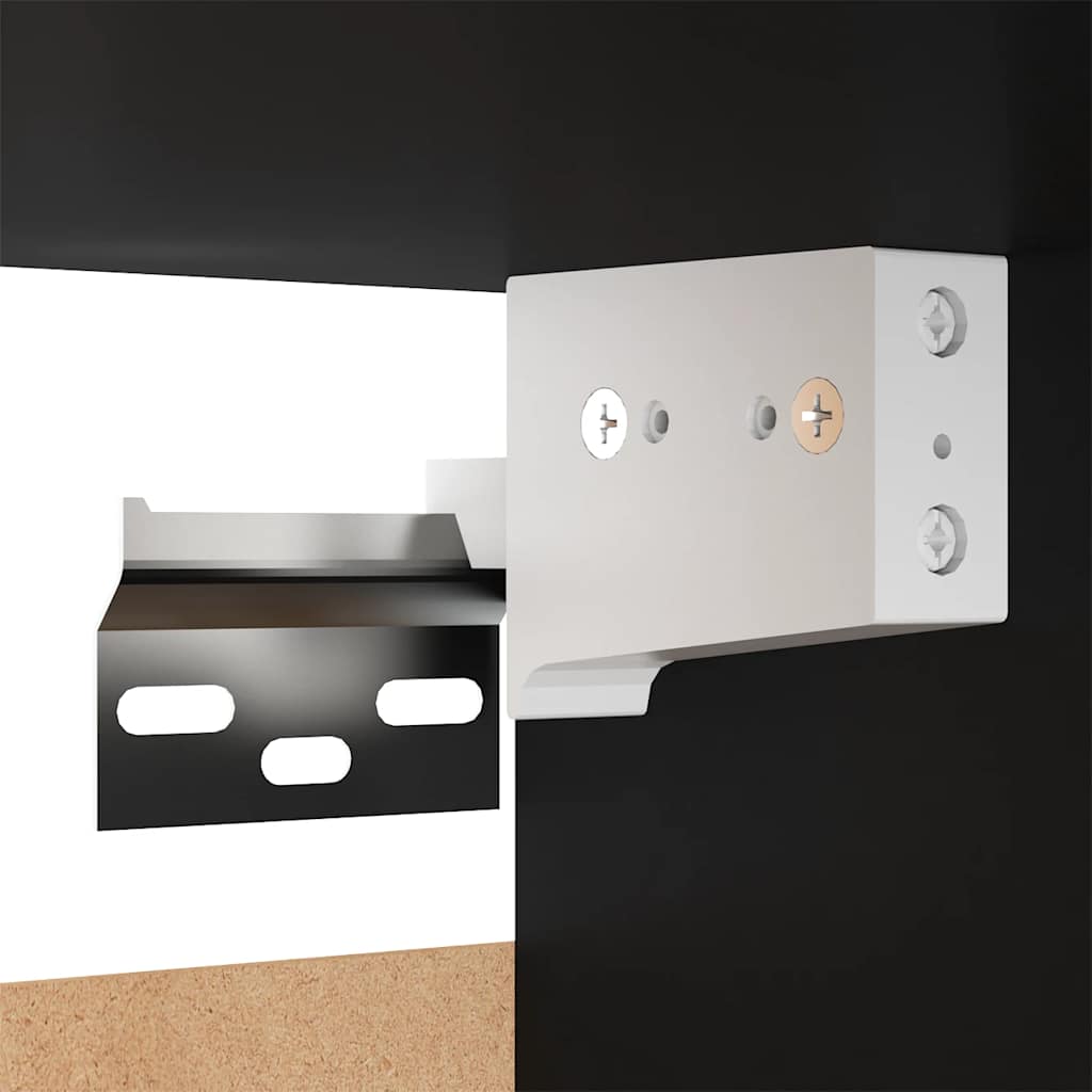 vidaXL Meuble TV Noir 30,5x30x60 cm Bois d'ingénierie