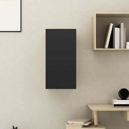 vidaXL Meuble TV Noir 30,5x30x60 cm Bois d'ingénierie